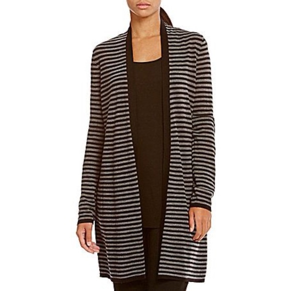 Eileen Fisher Sweaters - Eileen Fisher Merino Wool Stripe Cardigan
